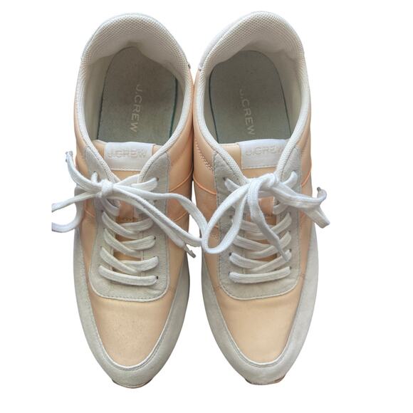 J. Crew Women’s Peach Mango Colorblock Lace-up Sneakers Size 10 - Picture 4 of 10